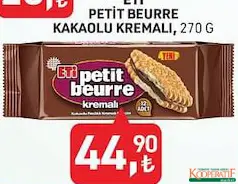 ETİ PETİT BEURRE KAKAOLU KREMALI BİSKÜVİ 270 G
